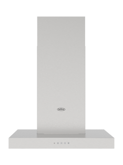 Belling 444411680 T Shaped Chimney Cooker Hood, Stainless Steel, Stainless Steel
