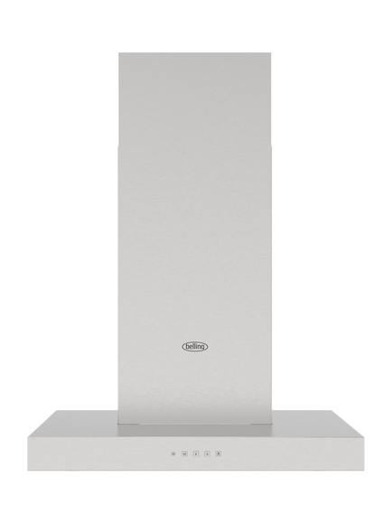 Belling 444411680 T Shaped Chimney Cooker Hood, Stainless Steel, Stainless Steel