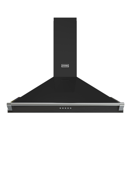 Stoves Richmond 90cm Pyramid Chimney Cooker Hood, Black, Black
