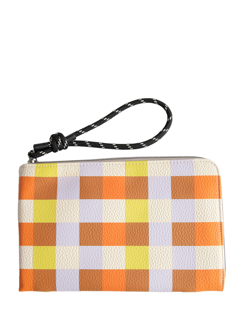 Product image 1 of 3, which shows Caroline Gardner Check Travel Pouch, Multi