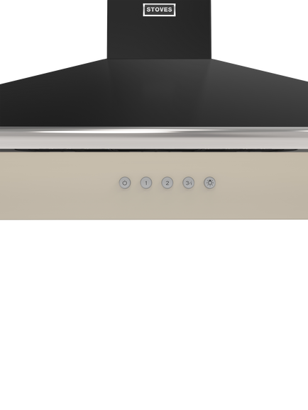 Stoves Richmond 100cm Pyramid Chimney Cooker Hood, Cream - view 2, Cream