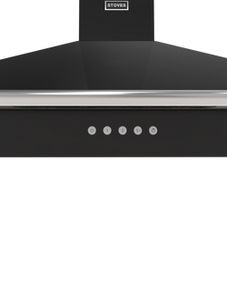 Stoves Richmond 110cm Pyramid Chimney Cooker Hood - view 2, Black