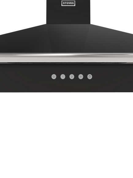 Stoves Richmond 110cm Pyramid Chimney Cooker Hood - view 2, Black
