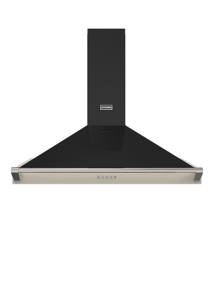 Stoves Richmond 110cm Pyramid Chimney Cooker Hood, Cream