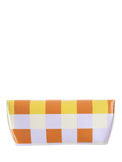 Caroline Gardner Check Glasses Case, Multi - view 2, Multi