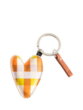 Caroline Gardner Multi Check Heart Keyring, Multi