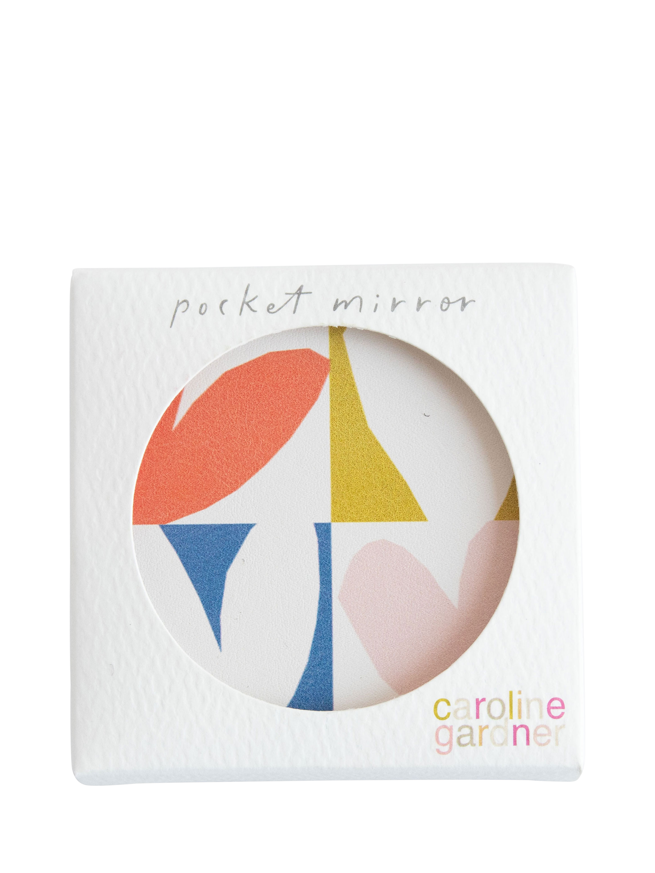 Caroline Gardner Check Heart Pocket Mirror, Multi