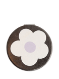 Caroline Gardner Flower Pocket Mirror, Charcoal