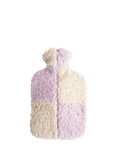 Caroline Gardner Check Borg Hot Water Bottle, Lilac