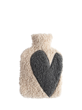 Caroline Gardner Heart Borg Hot Water Bottle, Oat