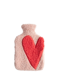 Caroline Gardner Heart Borg Hot Water Bottle, Soft Pink