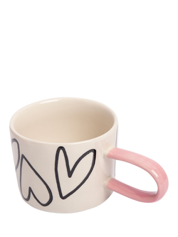 Caroline Gardner Big Hearts Mug, Mono - view 2, Mono