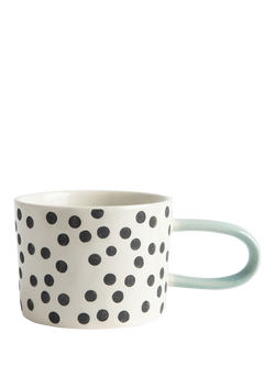 Caroline Gardner Ditsy Spot Mug, Mono, Mono