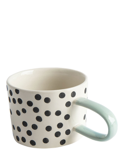 Caroline Gardner Ditsy Spot Mug, Mono - view 2, Mono