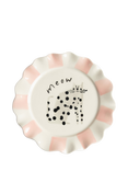 Caroline Gardner Meow Dotty Cat Plate, Multi