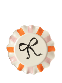 Caroline Gardner Bow Plate, Pink, Pink