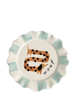 Caroline Gardner Woof Sausage Dog Plate, Multi, Multi