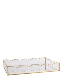 Caroline Gardner Glass Scallop Tray, Gold - view 2, Gold