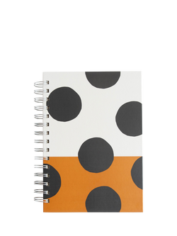 Caroline Gardner A5 Scattered Dot Notebook, Cream, Cream