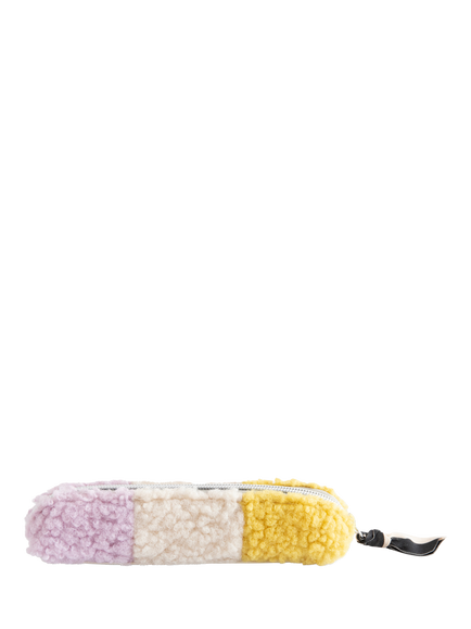 Caroline Gardner Borg Stripe Pencil Case, Multi, Multi