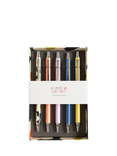 Caroline Gardner Colour Block/Floral Pens, Set of 5, Multi