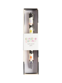 Caroline Gardner Flower Print Pen, Charcoal - view 2, Charcoal