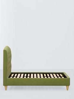 John Lewis Rue Upholstered Bed Frame, Super King Size - view 2, Deep Velvet Olive