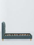 John Lewis Rue Upholstered Bed Frame, Single, Deep Velvet Petrol