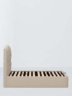 John Lewis Rue Ottoman Storage Upholstered Bed Frame, King Size - view 2, Brushed Tweed Beige