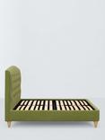 John Lewis Rue Raised Ottoman Storage Bed Frame, Double, Deep Velvet Olive