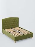 John Lewis Rue 2 Drawer Upholstered Bed Frame, Double, Deep Velvet Olive