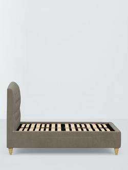 John Lewis Rue 2 Drawer Upholstered Bed Frame, Double - view 2, Matte Velvet Mink