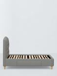John Lewis Rue 2 Drawer Upholstered Bed Frame, Double, Soft Twill Smoke