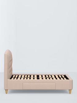 John Lewis Rue 2 Drawer Upholstered Bed Frame, King Size - view 2, Cotton Effect Pink