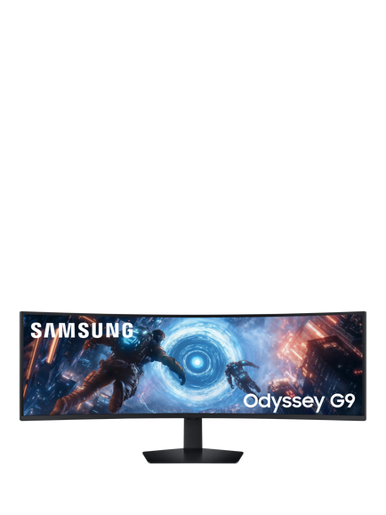 Samsung Odyssey G9 LS49FG910EUXXU Dual QHD Curved Ultrawide Gaming Monitor, 49”, Black, Black