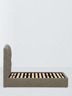 John Lewis Rue Drawer End Upholstered Bed Frame, King Size - view 2, Matte Velvet Mink