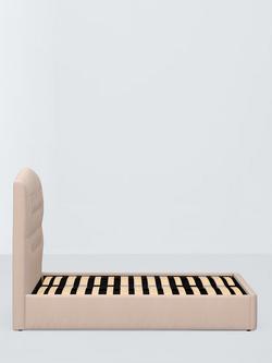 John Lewis Rue Drawer End Upholstered Bed Frame, Super King Size - view 2, Cotton Effect Pink