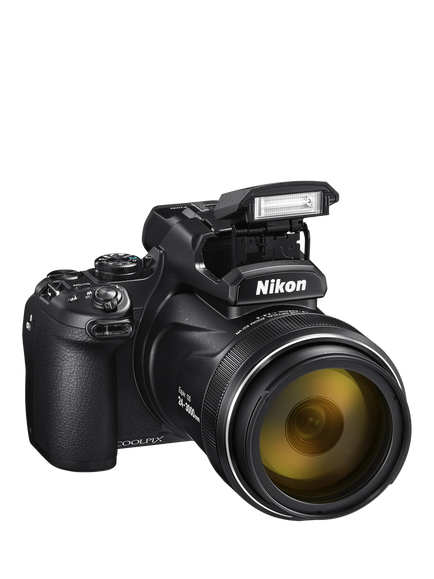 Nikon COOLPIX P1100 Bridge Camera, 16MP, 4K UHD, 125x Optical Zoom, Wi-Fi, Bluetooth, 3.2" Vari-Angle LCD Screen, Black - view 2, Black