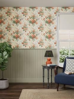 John Lewis x Sanderson Stapleton Park Wallpaper, Parchment/Champagne, Parchment/Chamomile