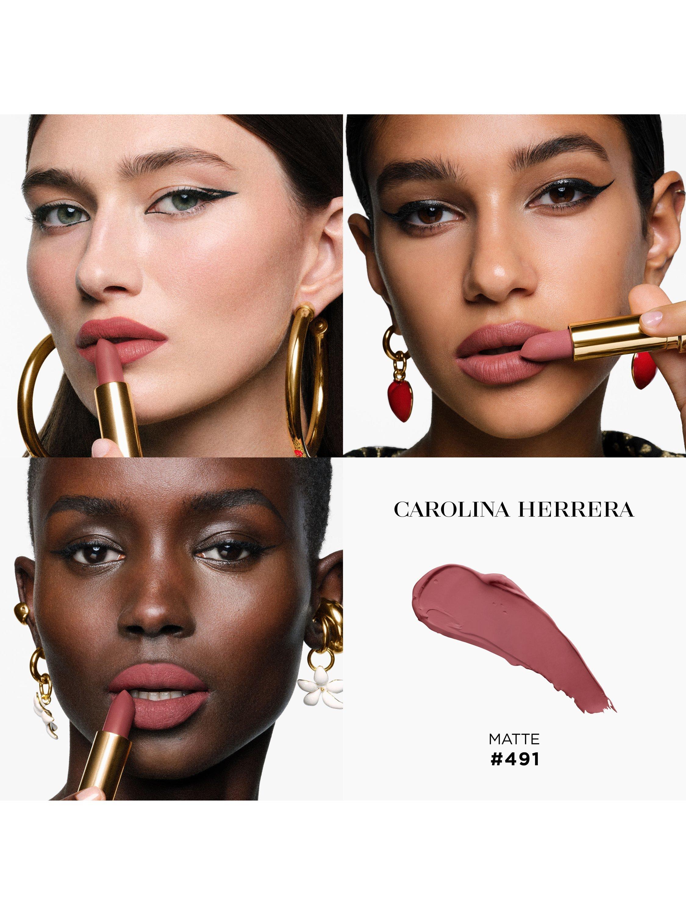Product image 4 of 8, which shows Carolina Herrera Fabulous Kiss Lipstick Matte Refill, 491 5th Ave Rose