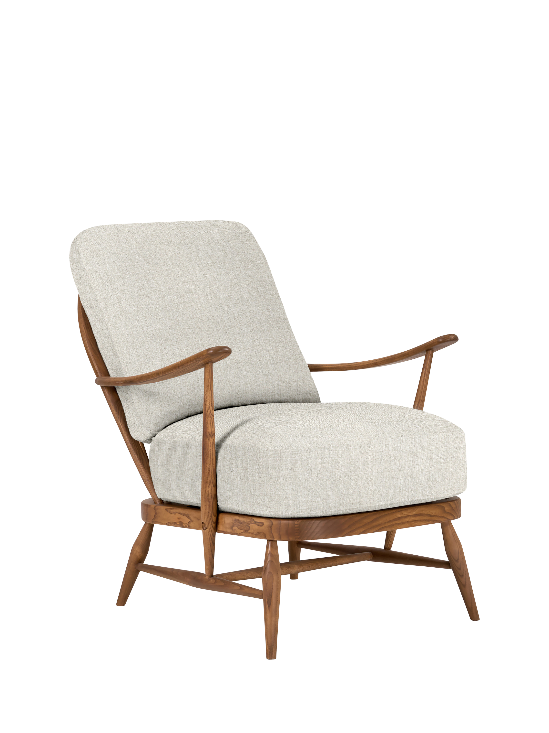 Easy Chair Range, ercol for John Lewis Windsor Easy Chair 206, Vintage Ash Leg, Recycled Ecru