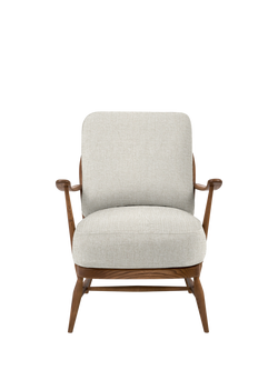 ercol for John Lewis Windsor Easy Chair 206, Vintage Ash Leg, Recycled Ecru - view 2, Recycled Ecru