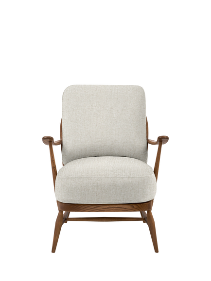 ercol for John Lewis Windsor Easy Chair 206, Vintage Ash Leg, Recycled Ecru - view 2, Recycled Ecru