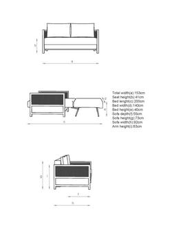 Innovation Living Cane Sofa Bed, Avella Pine 281 - view 2, Avella Pine 281