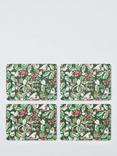 John Lewis Christmas Berry Cork-Backed Placemats, Set of 4, Green/Multi