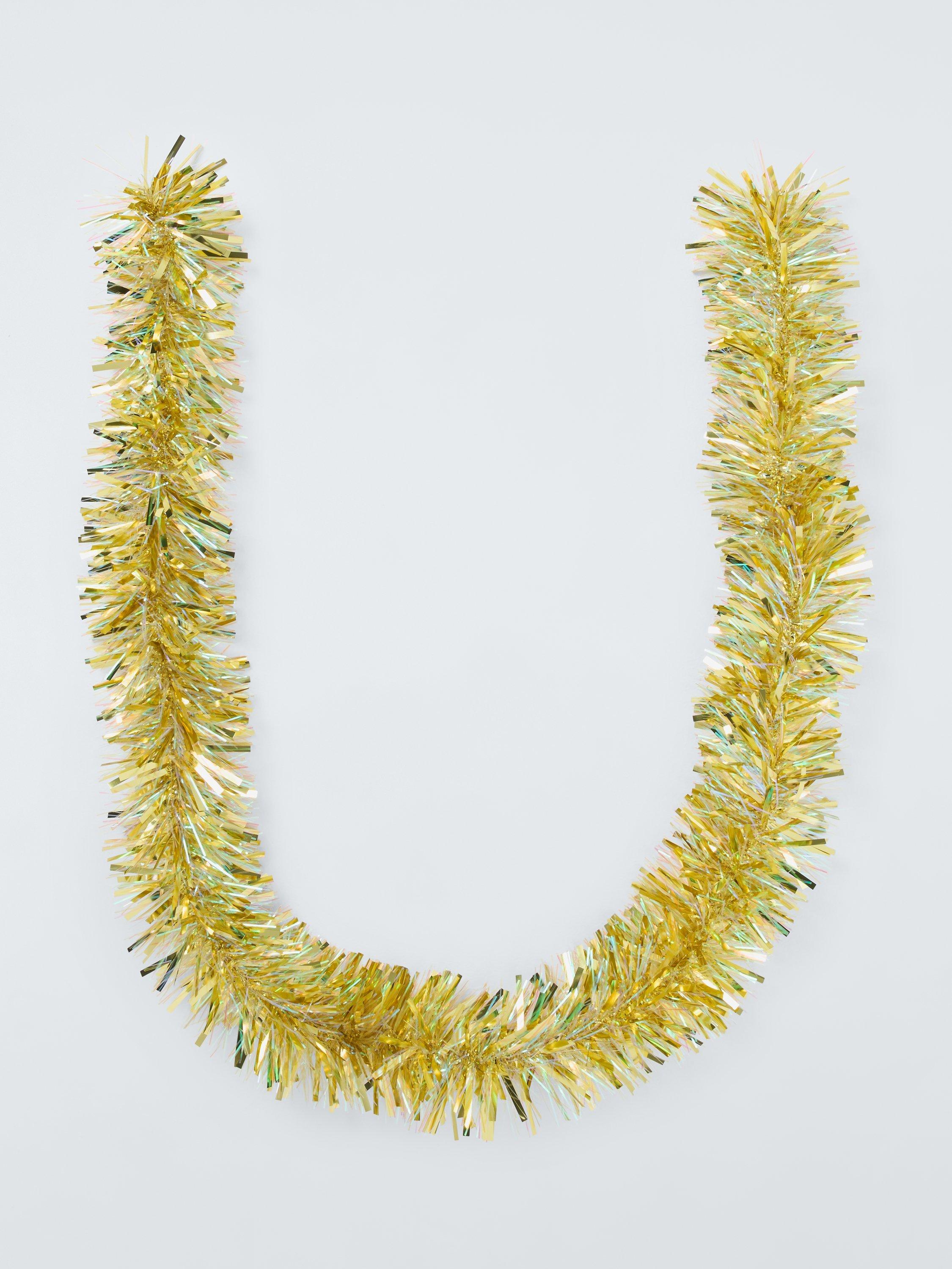 John Lewis Chunky Tinsel, Gold/Iridescent, L2m