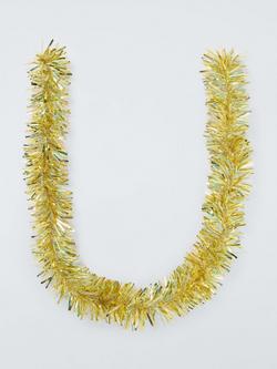 John Lewis Chunky Tinsel, Gold/Iridescent, L2m, Gold