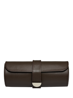 Wolf Earth Vegan Leather Triple Watch Roll, Coffee