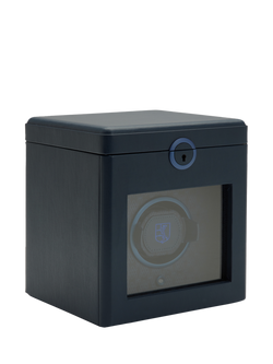 WOLF Earth Vegan Apple Leather 1 Module Watch Winder - view 2, Midnight Blue
