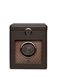 WOLF Earth Vegan Apple Leather 1 Module Watch Winder, Coffee
